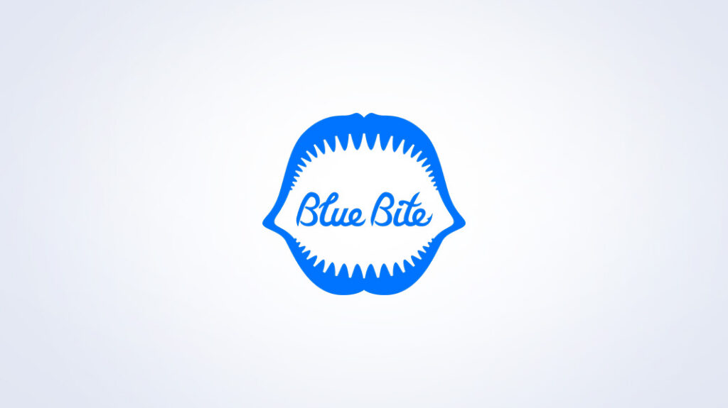 Blue Bite logo on a white background.